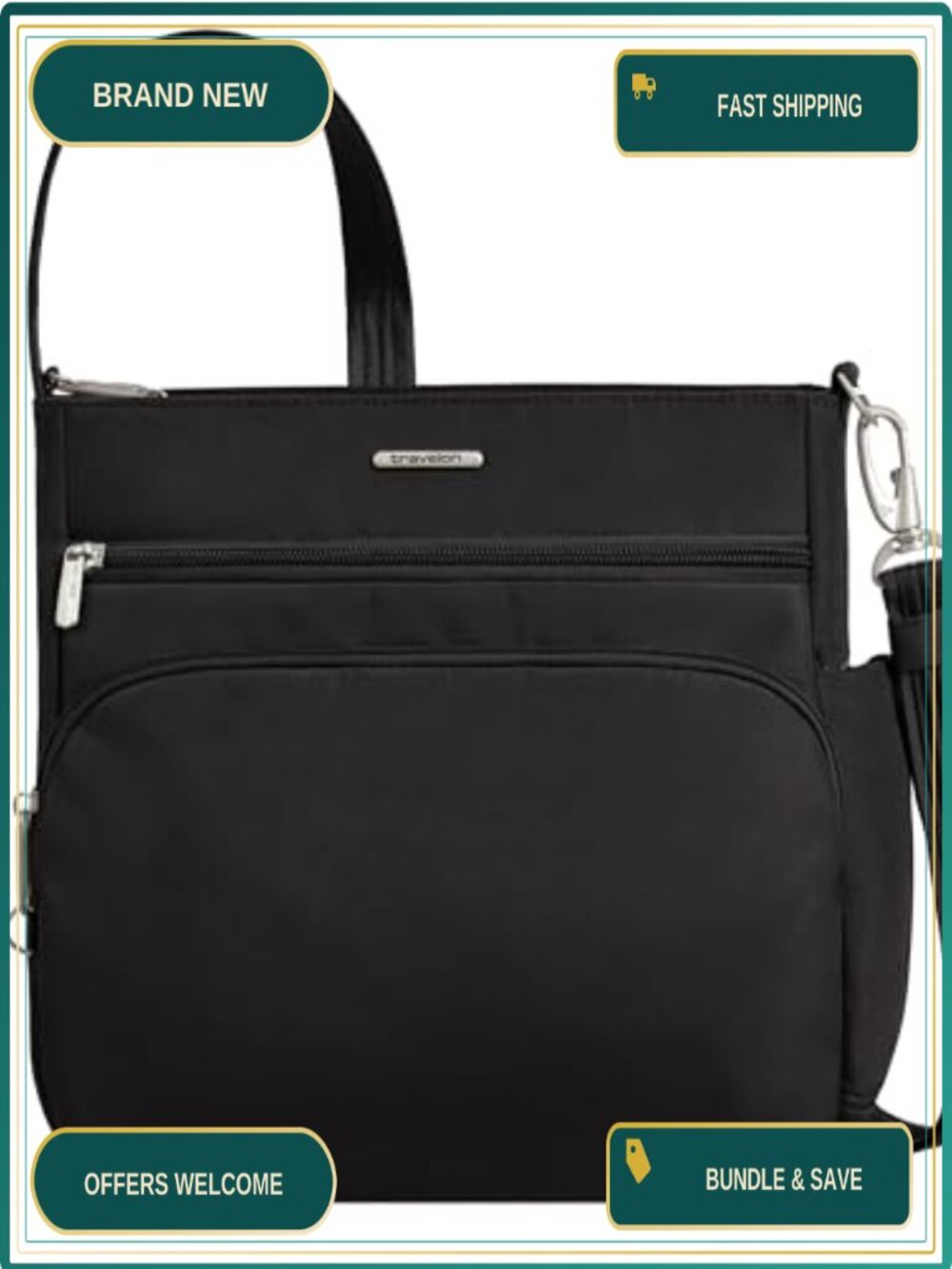 Anti-Theft Classic Crossbody Bag Travel Purse RFID Security